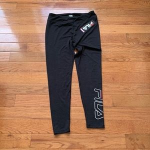 Fila Grey Leggings (white and red logo). New (with tag). Size: L